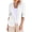 White, variant on Lovskoo 2024 Womens Casual Blazers Open Front Crop Blazer Jacket Turn Down Collar 3/4 Sleeve Lightweight Work Office Coat Cardigan Black