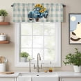thumbnail image 2 of Truck Sunflower Valance Curtain Spring Watercolor Window Valances Rod Pocket Short Curtains Window Treatments for Kitchen Bedroom Bathroom Laundry 54" x 18", 2 of 9