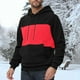 thumbnail image 1 of Dolkfu Sudadera con capucha a dos tonos para hombre, sudadera de felpa con capucha, ropa de calle de invierno para hombres L, 1 of 9