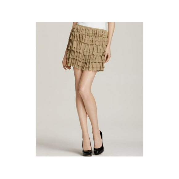 MICHAEL by MICHAEL KORS Ruffled 100% SILK Skirt ( 4 )