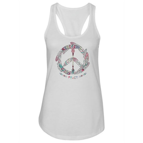 Bohemian Peace Sign Tank Women -Image by Shutterstock, Female Medium