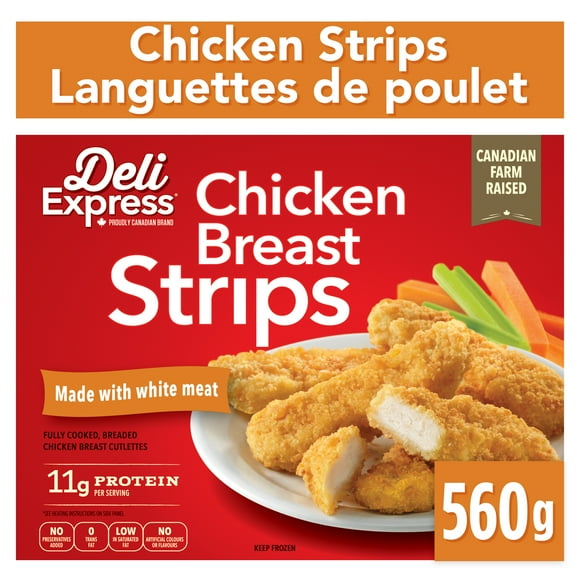 Lanières de poitrine de poulet Deli Express 560 g