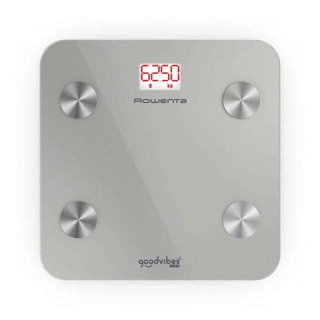 Rowenta Goodvibes Life BR9600 - Báscula inteligente con medidor de grasa corporal e IMC, pantalla LE