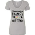 thumbnail image 3 of Inktastic I'm Not Only a Grammy I'm a Great Grammy with Flowers Women's V-Neck T-Shirt, 3 of 5