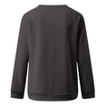 thumbnail image 5 of Craaazy Casual Womens Long Sleeve Top Solid Color Crew Neck Raglan Sleeve Sweatshirt for Spring and Summer Gifts, 5 of 5