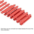 thumbnail image 4 of Unique Bargains Miniature Garden Fence, 35 Inch Long Decorative Picket Fence, Red 4Pack, 4 of 5