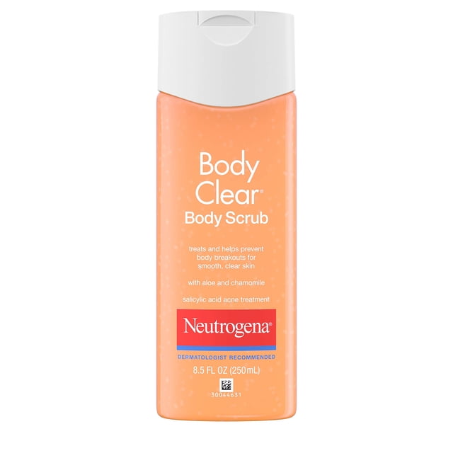 Exfoliante corporal Neutrogena Body Clear sin aceite para el acné, 250 ml, con ácido salicílico