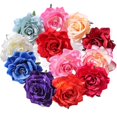 CHENHAINAN 5Pcs 10cm Big Rose Artificial Flowers Heads Silk Fake