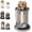 Gray-Tall, variant on 360 Rotating Stainless Steel Knife Holder, Block Utensil Organizer for Kitchen Countertop with Removable Drip Tray & 6 Hooks, Space Saving，Gray-Short