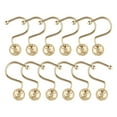 Utopia Alley Shower Hooks Shower Curtain Rings for Bathroom Rust