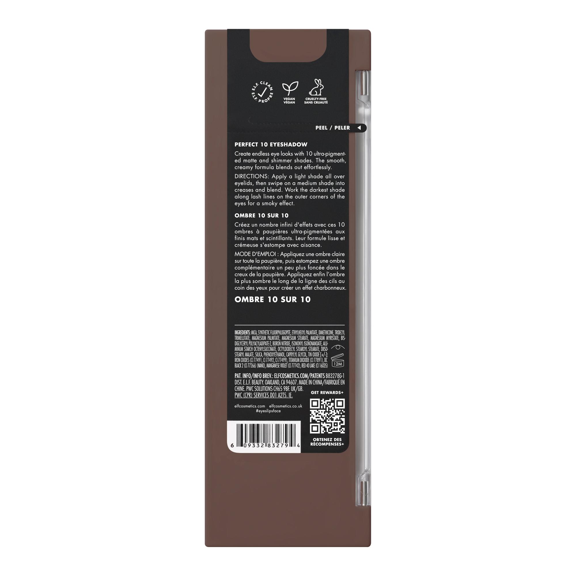 e.l.f. Perfect 10 Eyeshadow Palette, Everyday Smoky photo 8