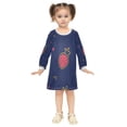 thumbnail image 5 of Strawberry Space Girls'long-sleeved dress Thickened A-dress Warm Dress Basic Shirt Party Dresses, 5 of 7