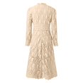 thumbnail image 4 of WILLBEST Robes Vertes pour Femmes Mode Dentelle Broderie Longue Robe Demi-Col Roulé Robe Ajourée Nouvelle Robe de Fête à Manches Longues Printemps, 4 of 4