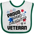 thumbnail image 3 of Inktastic Proud Granddaughter of a Veteran Veterans Day Girls Baby Bib, 3 of 4