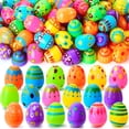 thumbnail image 1 of Huevos de Pascua de plástico JOYIN, 200 unidades, 5,8 cm de alto, con 6 colores, 1 of 9