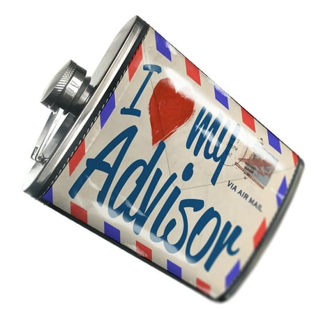 

NEONBLOND Flask I Love my Advisor Vintage Letter