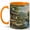 Orange, variant on Peaceful Japanese Garden Coffee Mug, Cozy Nature Mug, Tea Lover Birthday Christmas Gift, Riverside House Mountain Garden Landscape Art, 11 oz White Ceramic Coffee Cup Gift for Tea