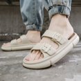 thumbnail image 3 of Zapatillas de suela gruesa para hombre, zapatillas de verano para exteriores para hombre y mujer, suela blanda para el hogar, 3 of 6