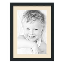 ArtToFrames 16x22" Matted Picture Frame with 12x18" Single Mat Photo Opening Framed in 1.25" Satin Black and 2" Alabaster Mat (FWM-3926-16x22)
