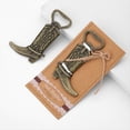 thumbnail image 4 of Paquete de 20 Abridores de con Forma de Bota de Vaquero, Regalos de Boda, Abridores de de Cerveza Vintage, Recuerdos de Boda, Cian Antiguo, 4 of 5
