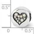 thumbnail image 3 of Reflection Beads Sterling Silver Reflections June Crystal Clarity Heart Bead, 3 of 3