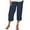 Blue, variant on Capri Pants for Women, Xunlbb Women’s Elastic Waist Summer Solid Casual Fashion Outing Capris Length Pants(Blue,S)
