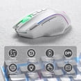 thumbnail image 2 of Ratón inalámbrico para juegos Redragon M991 26000 DPI blanco, 2 of 9