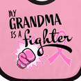 thumbnail image 4 of Inktastic My Grandma is a Fighter Breast Cancer Awareness Boys or Girls Baby Bib, 4 of 4