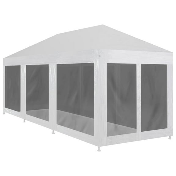 Vidaxl 29.5x9.8 ft White Event Outdoor Canopies, Water Resistant