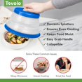 thumbnail image 3 of Tovolo Vented Collapsible Medium Microwave Cover (Charcoal) - Splatter Guard & Colander Kitchen Gadget for Food & Meal Prep / Dishwasher-Safe, BPA-Free Silicone & Plastic, 3 of 6