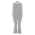 thumbnail image 6 of inhzoy Women's Lace-Chiffon 3-Piece Mother of The Bride Dress Formal Pantsuit Gray-A L, 6 of 8