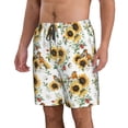 thumbnail image 2 of Naloa Sunflowers Leaves And Birds Men's Beach Shorts, Surfing shorts, Swim trunks, Quick Dry Swim Trunks for Surfing Beach Fun - XX-Large, 2 of 9