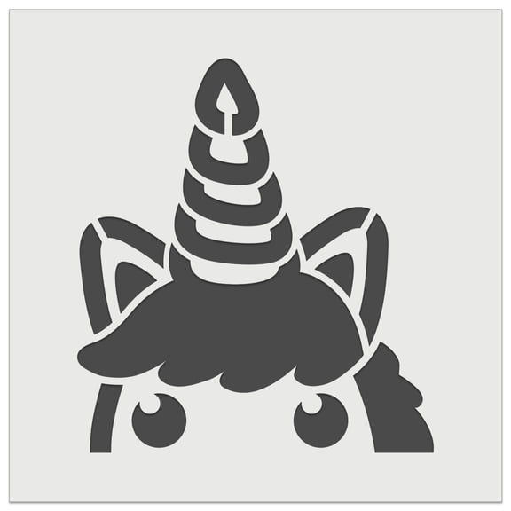 Peeking Unicorn DIY Cookie Wall Craft Stencil - 5.5 Inch
