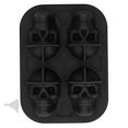 thumbnail image 1 of 4‑Grid Silicone Ice Cube Box 3-Dimensional Skull Shape Ice Tray Ice Mold for Whiskey, 1 of 7