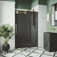 thumbnail image 5 of VIGO Elan 68 to 72 in. W x 74 in. H Sliding Frameless Shower Door in Matte Black with 3/8 in. (10mm) Clear Glass, 5 of 14