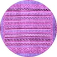 thumbnail image 1 of Ahgly Company Indoor Round Abstract Purple Modern Area Rugs, 5' Round, 1 of 4