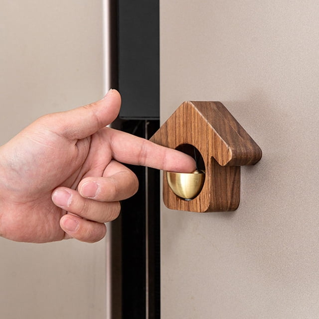 Campanas de , timbre de cobre hecho , muebles para , campana para refrigerador, adornos para puerta, decoración marrón Baoblaze Timbre de puerta