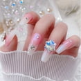 thumbnail image 3 of 120 Piezas Nail Art Copo de Nieve Diamantes de Imitación Cristal Flatback Nail Gems Piedras para Manualidades Nails Art Ropa Zapatos Bolsas DIY Decoración, 3 of 6