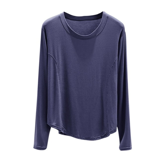 Estbridge Haut de Pyjama en Modal pour Femmes Manches Longues Décontracté - Doux Confortable Mode Hiver Printemps Automne Quotidien Loungewear