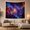 Nebula Core, variant on Moon Stars Luminous with Crescent Slightly Left Detailed, Mystical Fantasy for Space Lovers, Galaxy Room Decor, Housewarming Gift, Tapestry Wall Hanging for Bedroom and Dorm