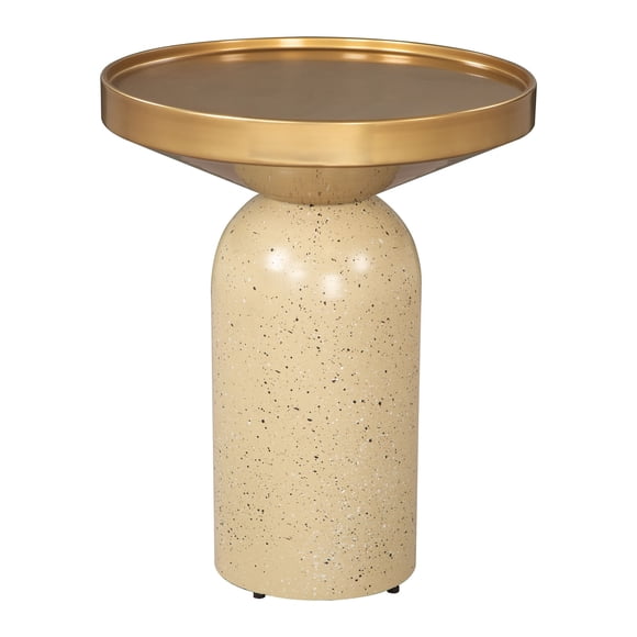 Mesa Lateral Cendre Dorado Kessa Muebles
