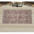 thumbnail image 1 of Palm Leaf Area Rug with Non-Slip Backing, Jungle Design Grunge Neutral Earth Tones of Leaves Exotic Themed Concept, Quality Carpet for Bedroom and Dorm Room, 2.6' x 5', Warm Taupe, by Ambesonne, 1 of 3