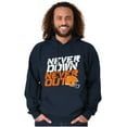 thumbnail image 3 of Football Helmet Never Down Never Out Hoodie Hooded Sweatshirt Men Brisco Brands S, 3 of 6