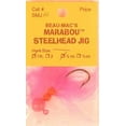 thumbnail image 2 of BEAU MAC STEELHEAD AND SALMON JIG DOUBLE BEAD JIG - CERISE 1/4 OZ, 2 of 2