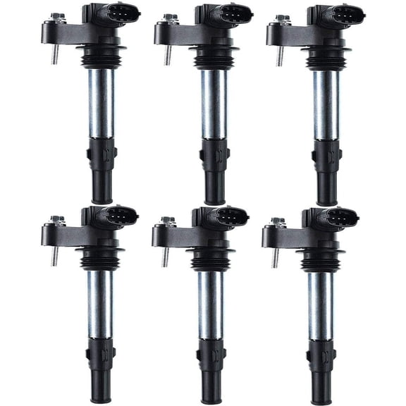 A-Premium Ignition Coils Pack Replacement for Cadillac CTS SRX STS Buick Allure Enclave Lacrosse Rendezvous Chevrolet Traverse GMC Acadia SAAB 9-3 Saturn Outlook 2.8L 3.6L 6-PC Set