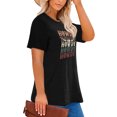 thumbnail image 2 of Anbech Western 80s Plus Size T-Shirts for Women Graphic Howdy Print Short Sleeves Plus T-Shirt with Round Neck, 2 of 3