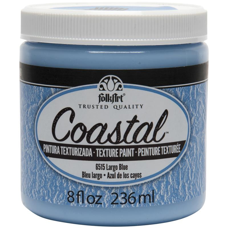 Folkart Coastal Texture Paint 8ozlargo Blue