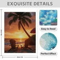 thumbnail image 3 of Diamond Art Kits for Adults - 5d Beach Sunset Palm Chairs Relaxation Diamond Painting for Adults, Diamond Art for Adults Beginners, Diamond Painting Kits for Adults for Home Wall Decor, 3 of 7
