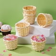 thumbnail image 5 of HYG 10 Pcs Mini Woven Baskets Party Favor Baskets Small Flower Basket Bamboo Picnic Basket Desktop Storage Organizer for Home Office Table Party Favors Crafts Decoration, 3.5 x 3 inch, 5 of 5