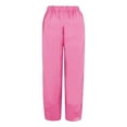 thumbnail image 4 of VEKDONE Capri Pants for Women Casual Summer Lightweight Cotton Linen Pants Loose Fit Tulip Hem Trendy Capris with Pockets Sales of Today Hot Pink L, 4 of 7